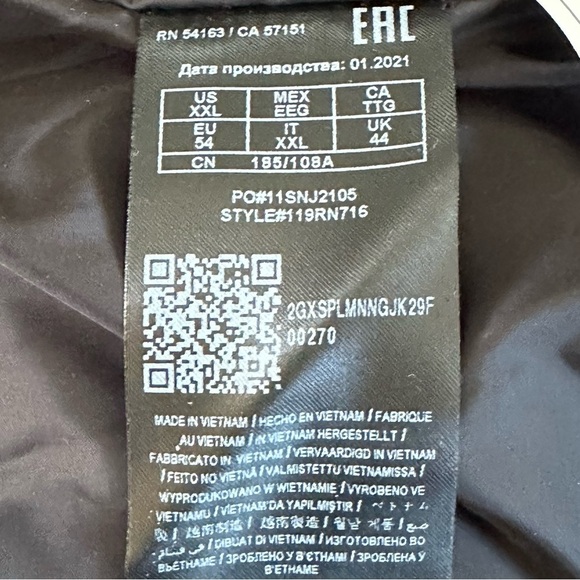 Guess Men's Hooded Puffer Jacket Size XXL 2XL Glossy Mid-Weight Zip Pockets NWOT - Picture 12 of 13